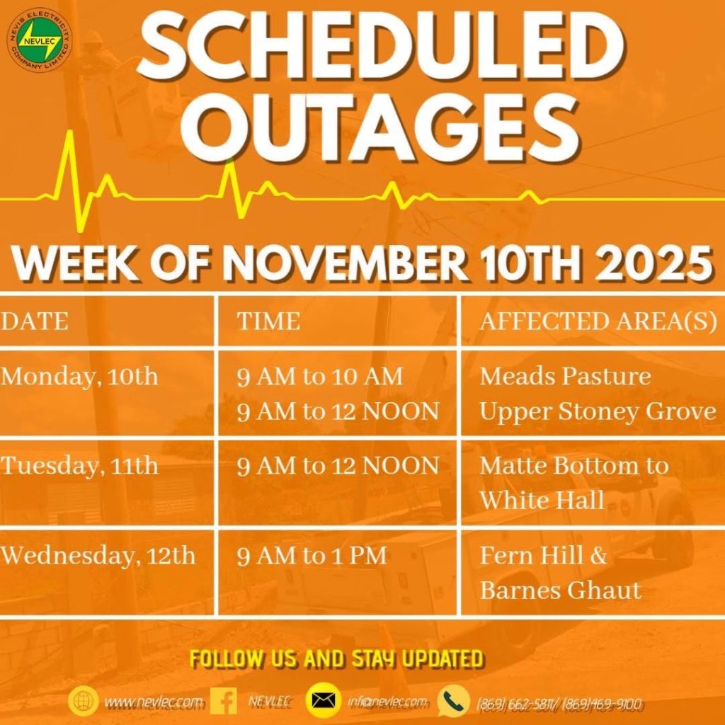 NEVLEC- Scheduled Outages Week of November 10 2025
