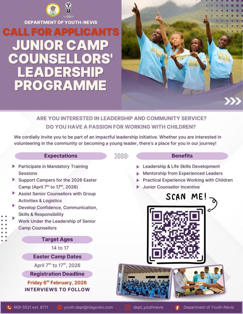 Department of Youth – Nevis Junior Camp Counsellor’s Leadership Programme