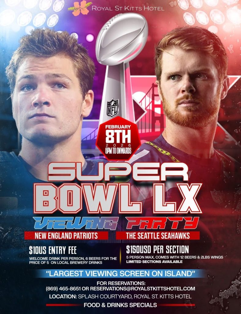 Super Bowl Watch Party at Royal St. Kitts Hotel