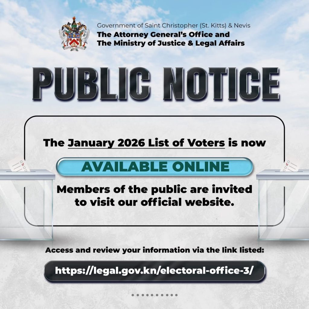 Attorney General’s Office and The Ministry of Justice & Legal Affairs -January 2026 Voters List
