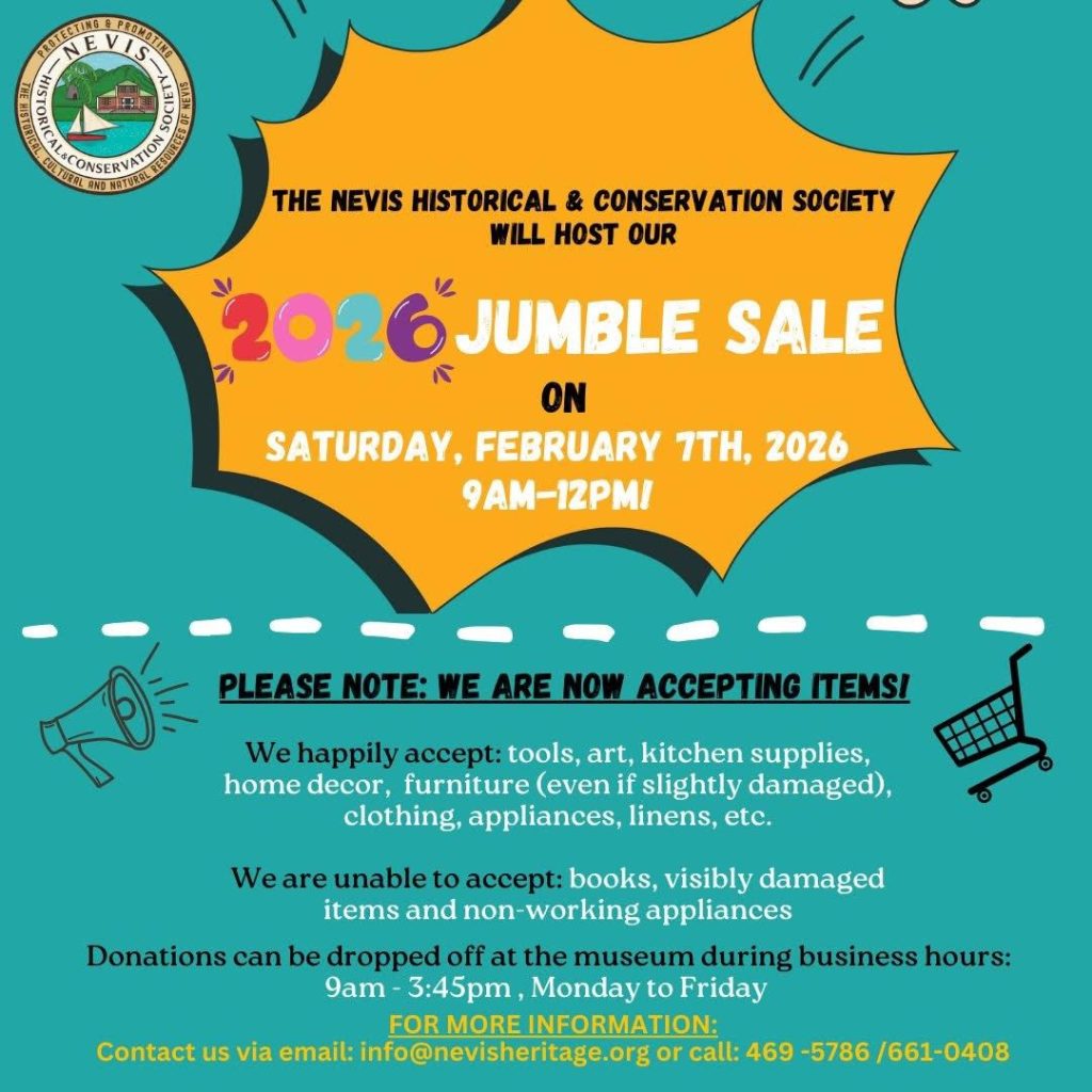 The Nevis Historical and Conservation Society –  2026 Jumble Sale