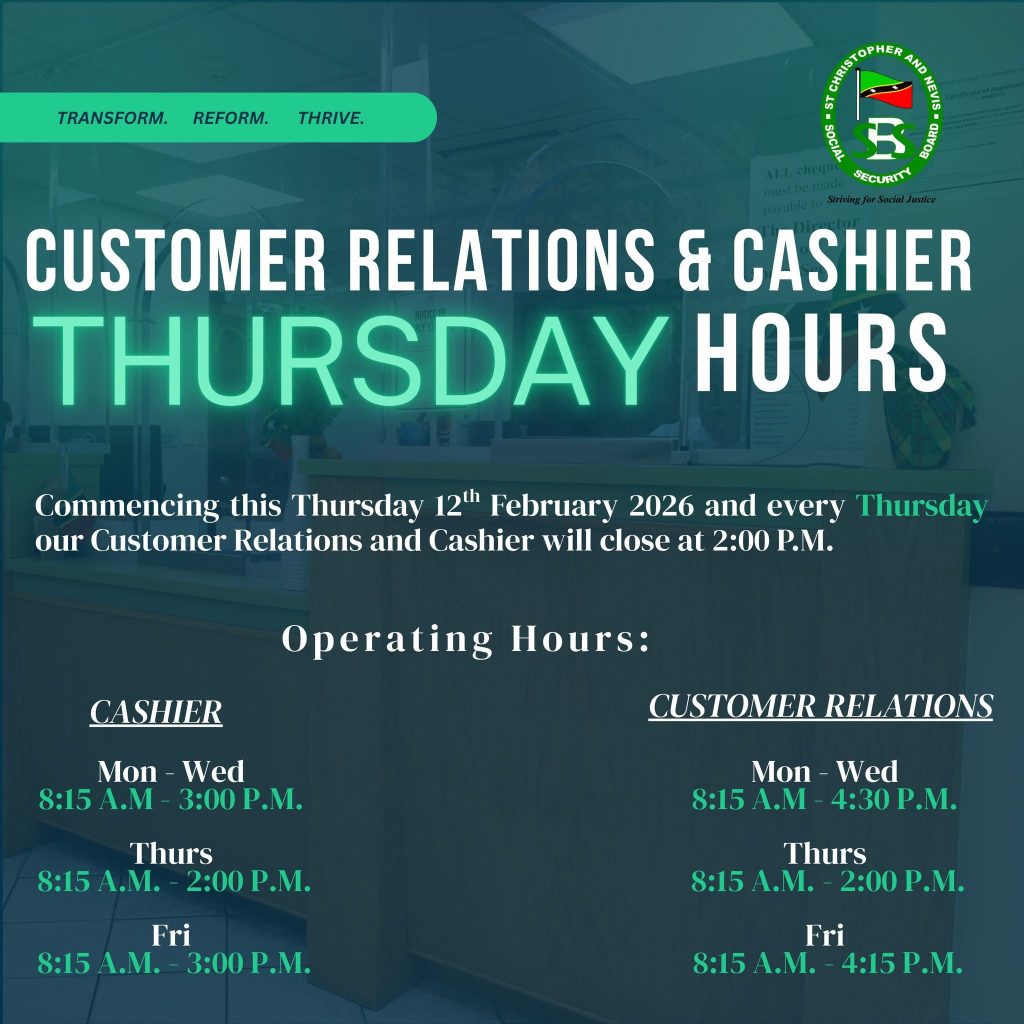 Social Security Customer Relations & Cashier Thursday Hours