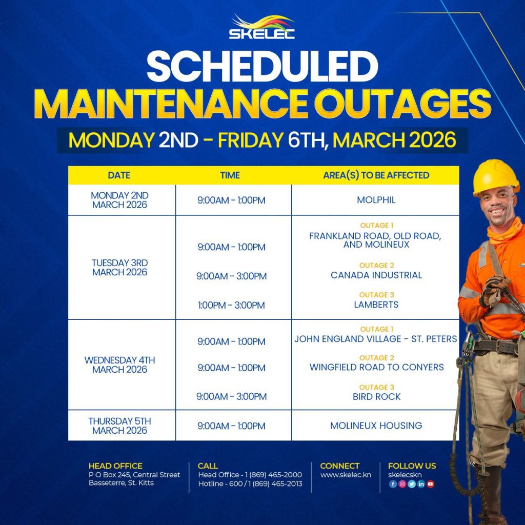 SKELEC Scheduled Outages Monday 2, February  6 March, 2026