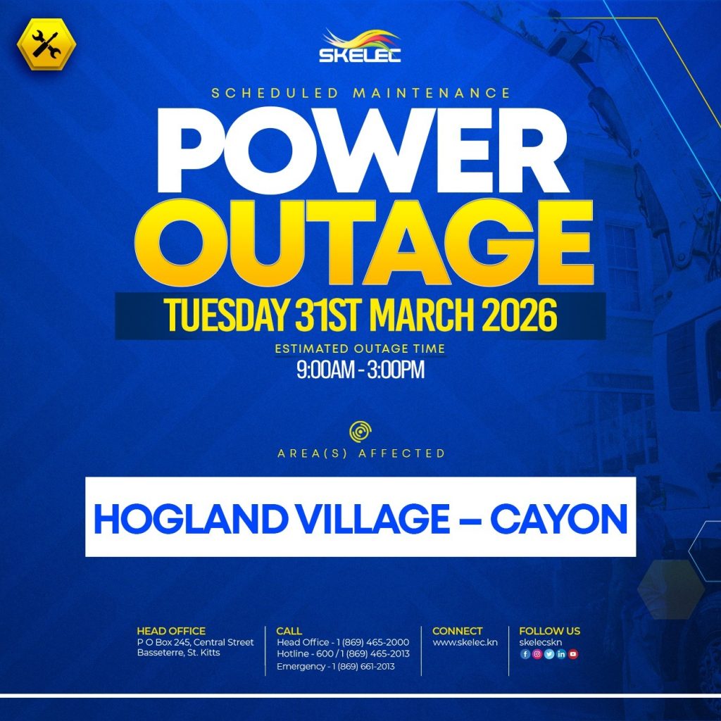 SKELEC Scheduled Maintenance Tuesday March 31, 2026 – Hogland Village, Cayon