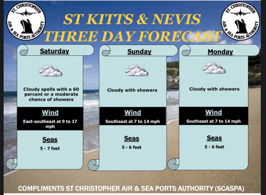 Weather Forecast for St. Kitts & Nevis 5pm Update – April 10, 2026