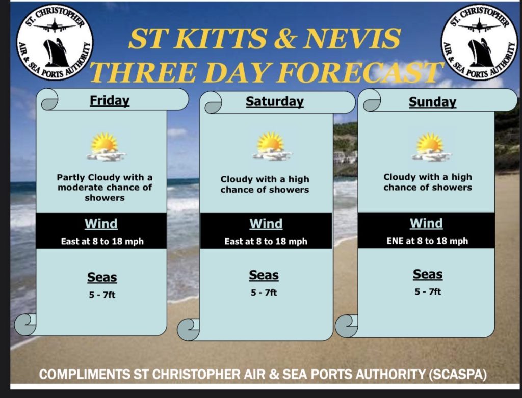 Weather Forecast for St. Kitts & Nevis 5pm Update – April 16 2026