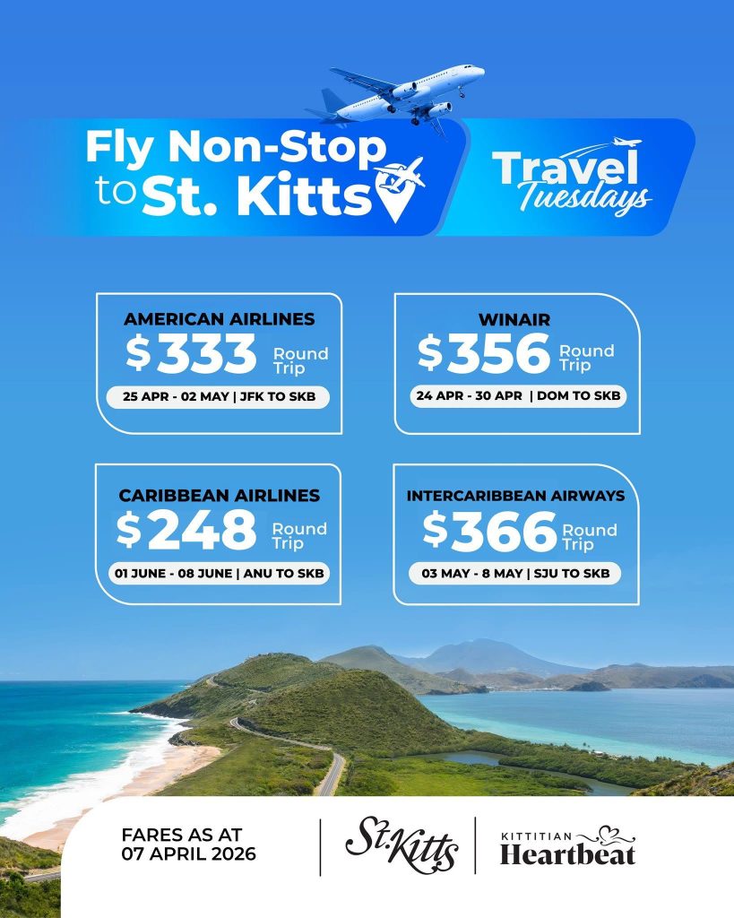 Fly Non-Stop to St. Kitts : Travel Tuesday