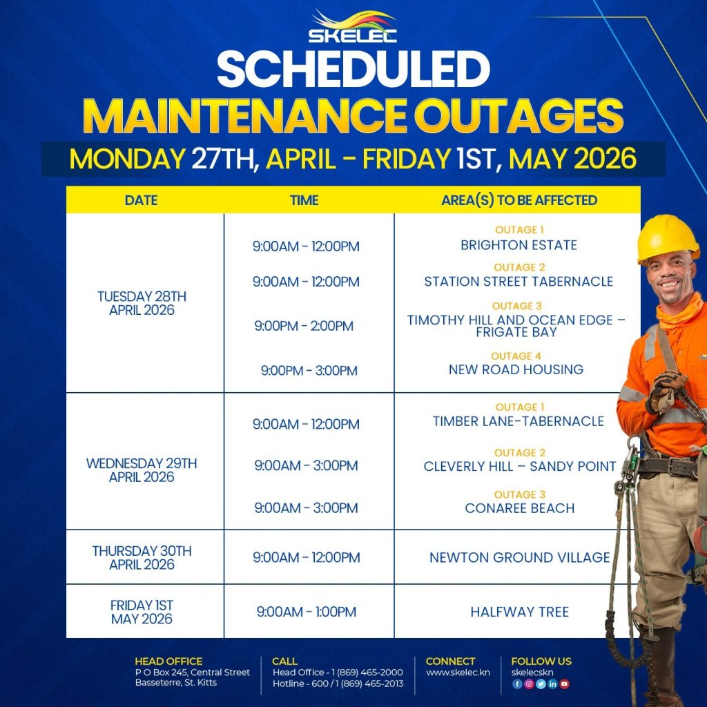 SKELEC Scheduled Outages – April 27- May 1, 2026