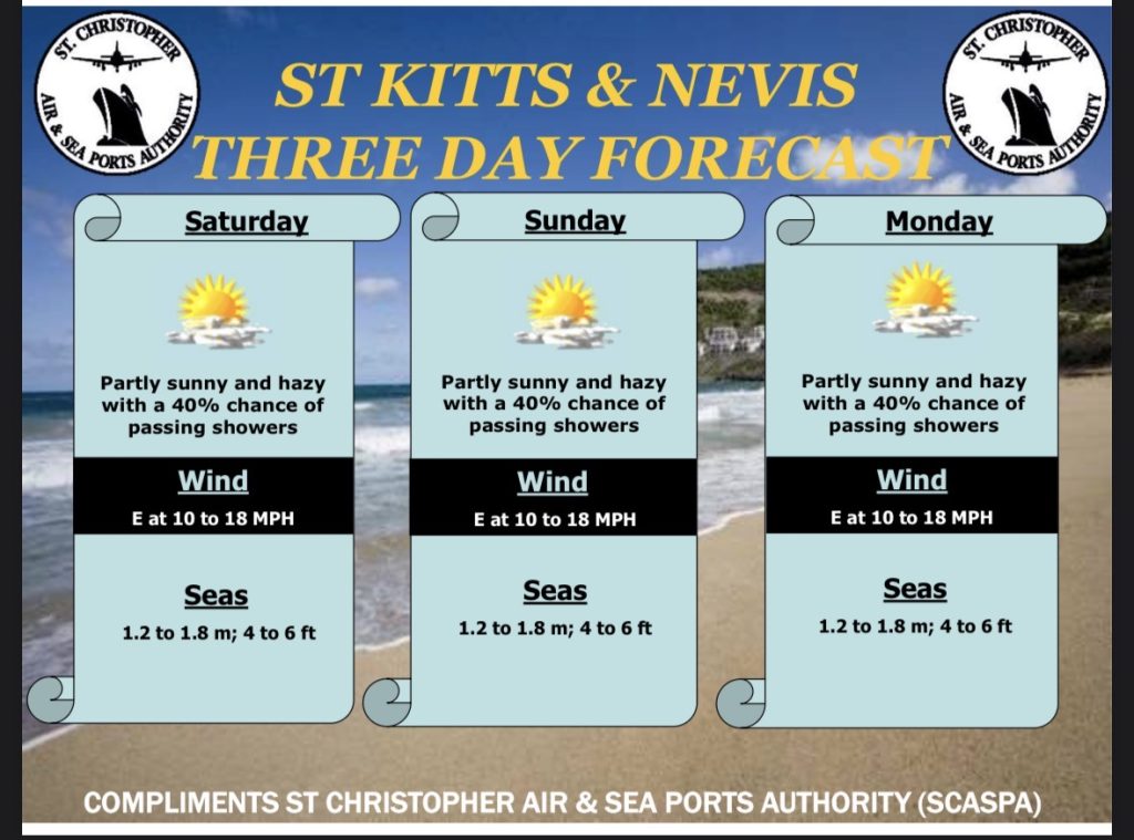 Weather Forecast for St. Kitts & Nevis 5pm Update – May 15 2026