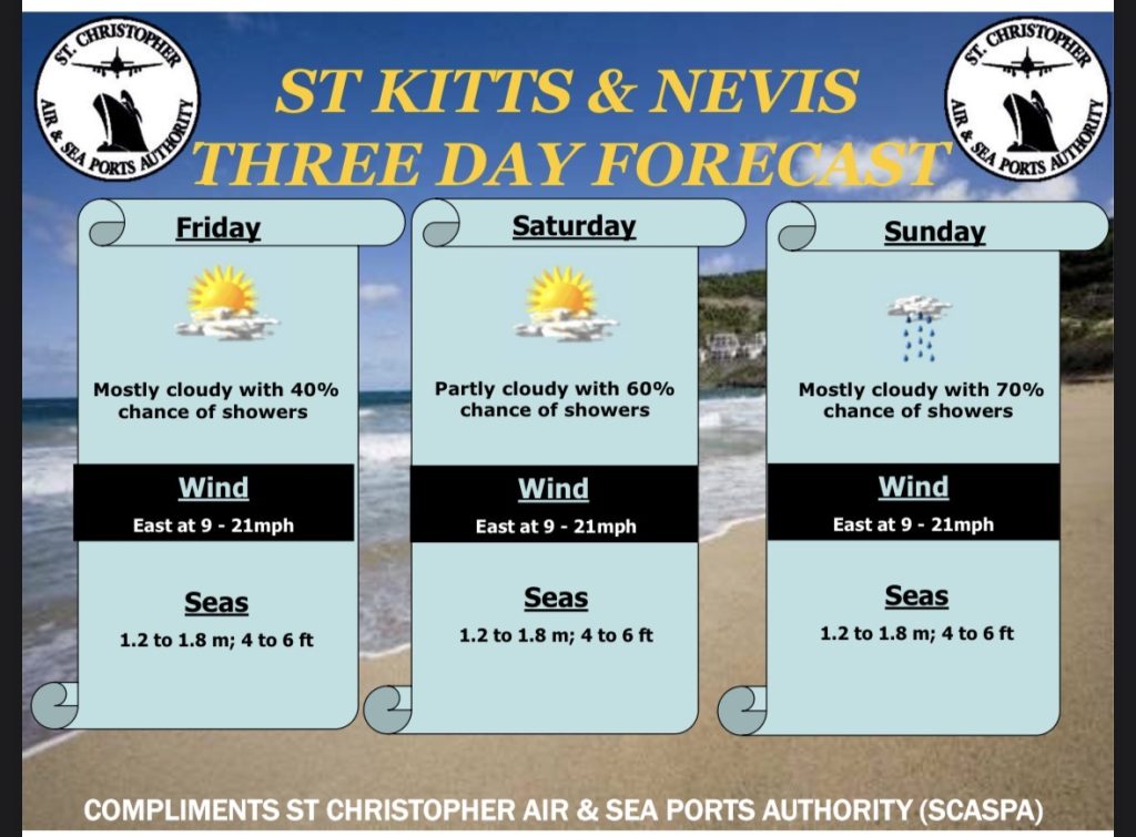 Weather Forecast for St. Kitts & Nevis 5pm Update – May 21 2026