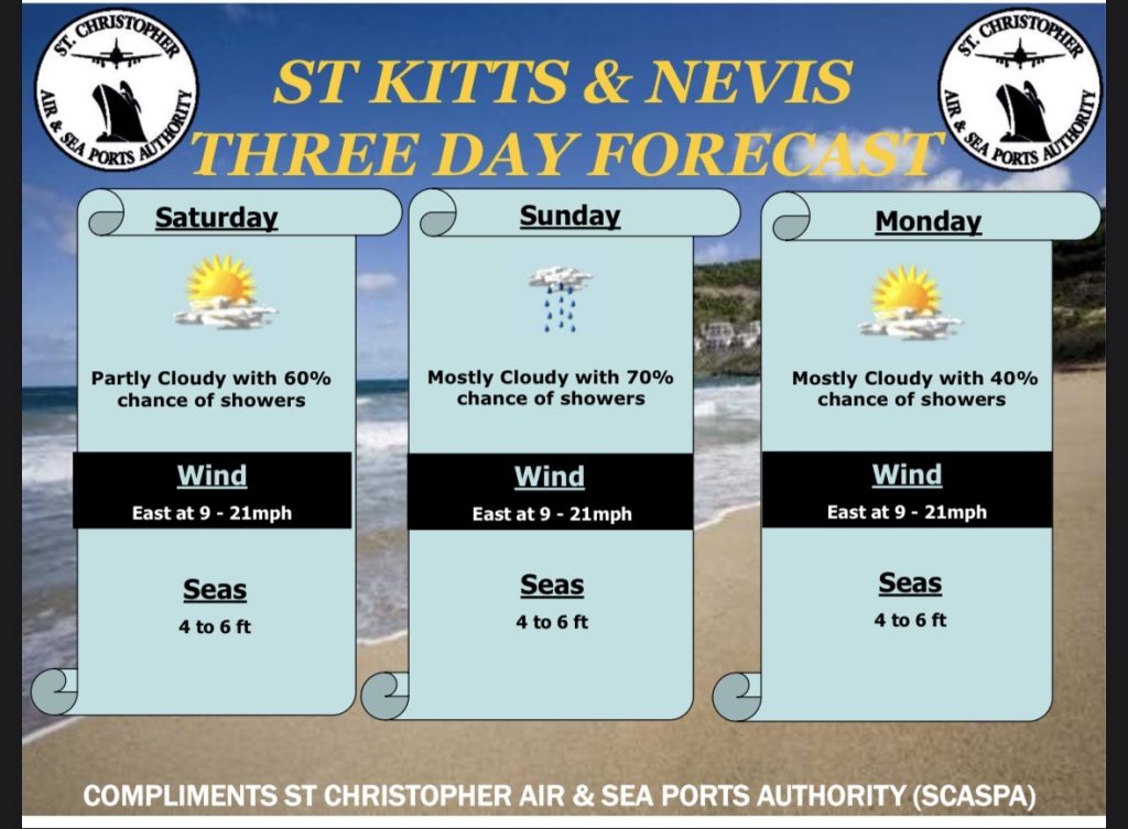 Weather Forecast for St. Kitts & Nevis 5pm Update – May 22 2026