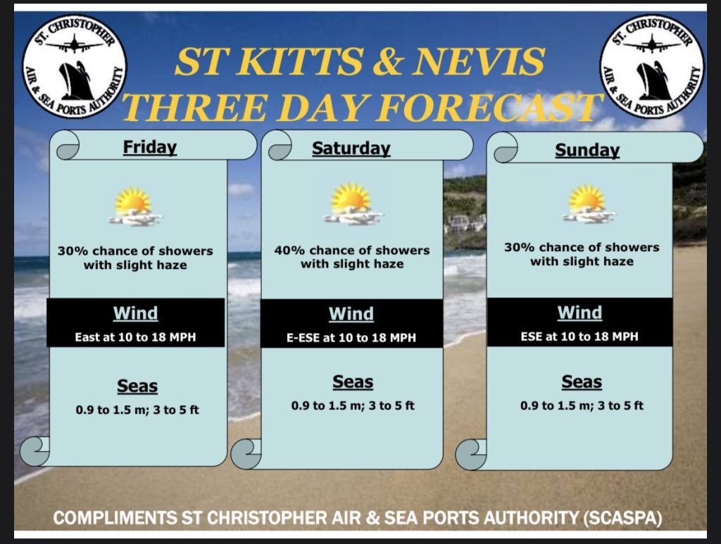 Weather Forecast for St. Kitts & Nevis 5pm Update – May 28 2026