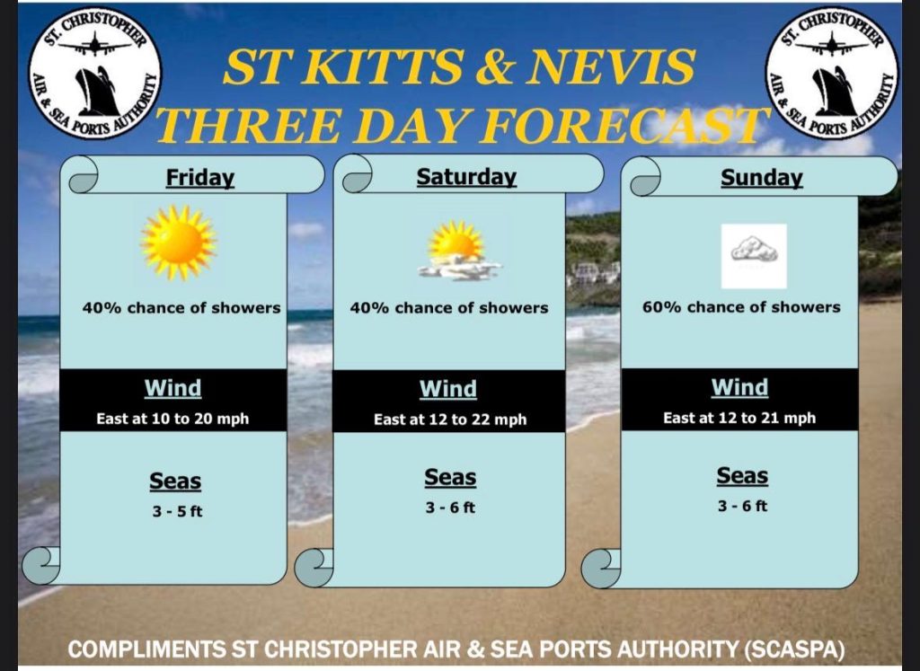 Weather Forecast for St. Kitts & Nevis 5pm Update – May 14 2026