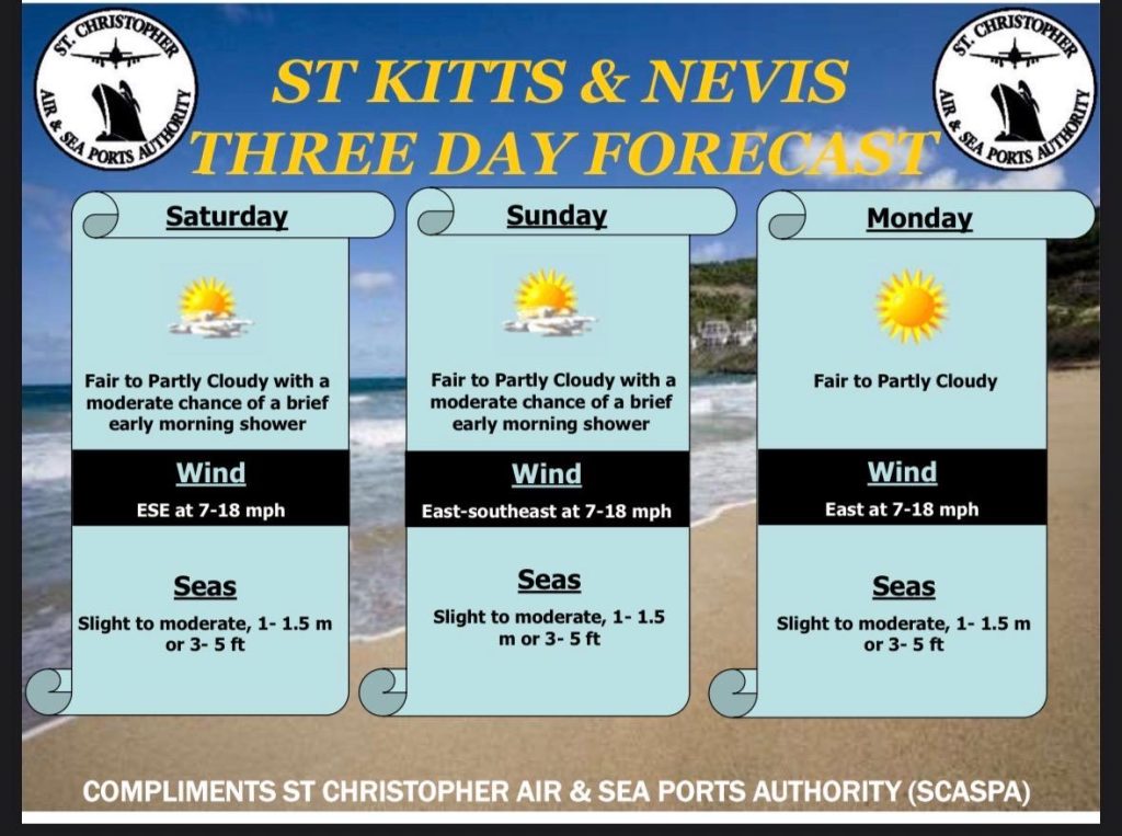 Weather Forecast for St. Kitts & Nevis 5pm Update – June 5, 2026