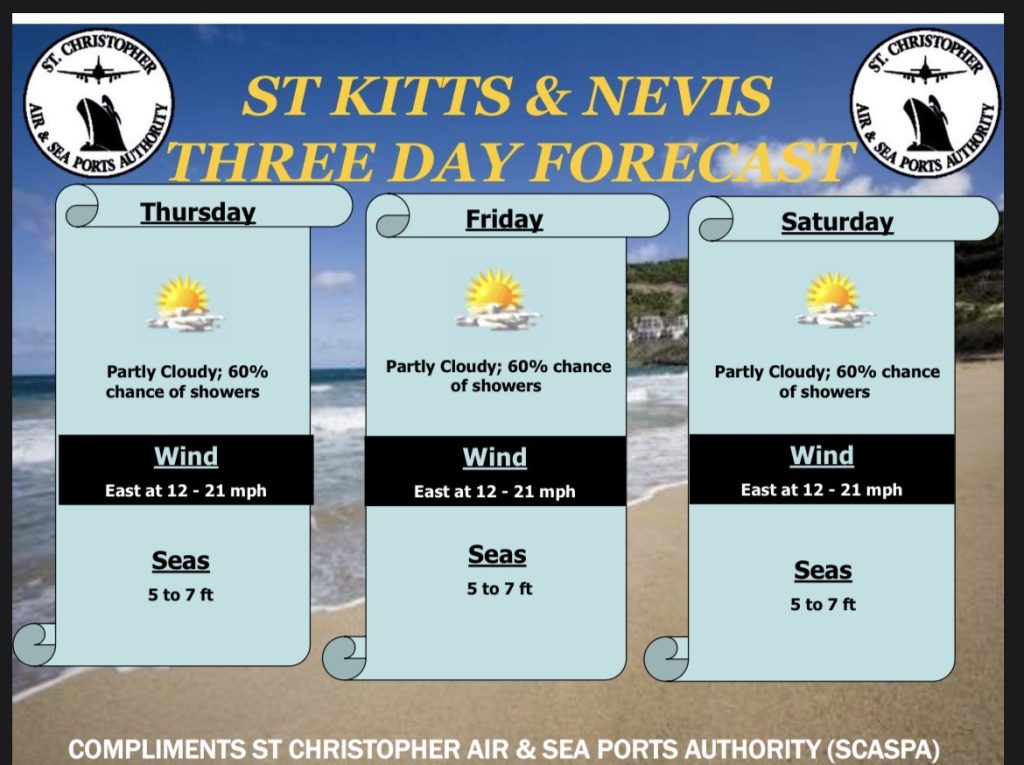 Weather Forecast for St. Kitts & Nevis 7am Update –  June 4, 2026
