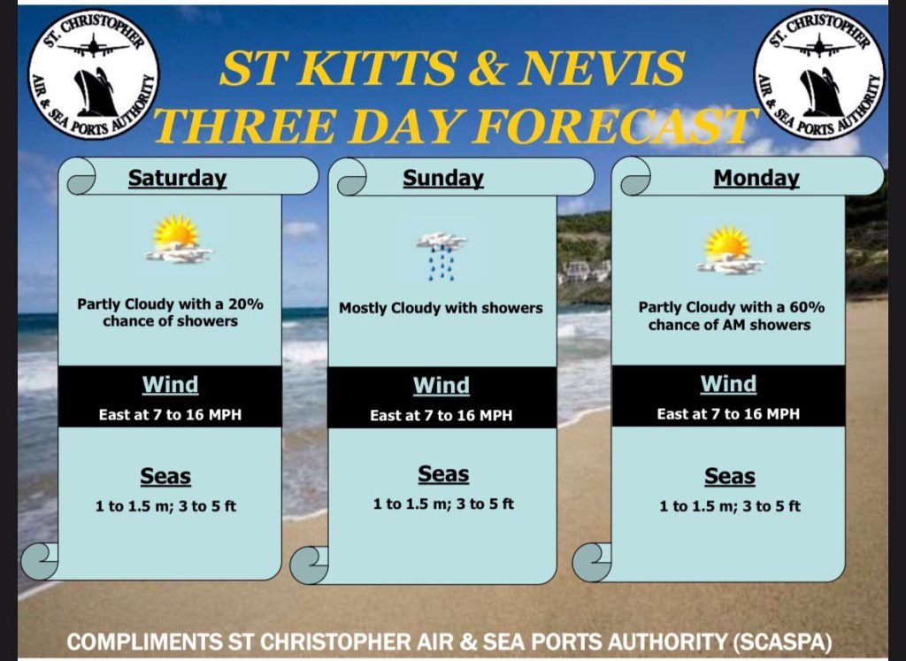 Weather Forecast for St. Kitts & Nevis 5pm Update –  June 26, 2026