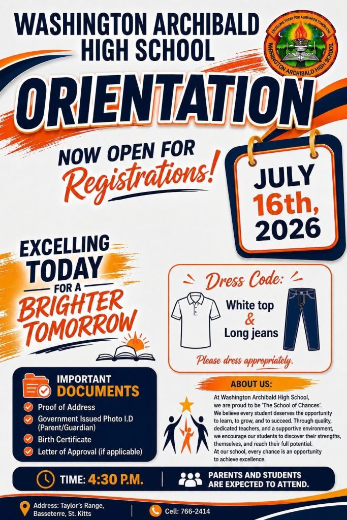 Washington Archibald High School Orientation Now Open
