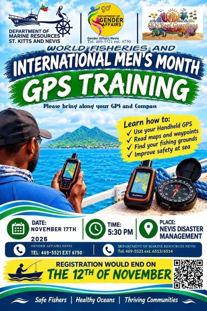 GPS Training for Fishers | Nevis Disaster Management | November 17, 2026