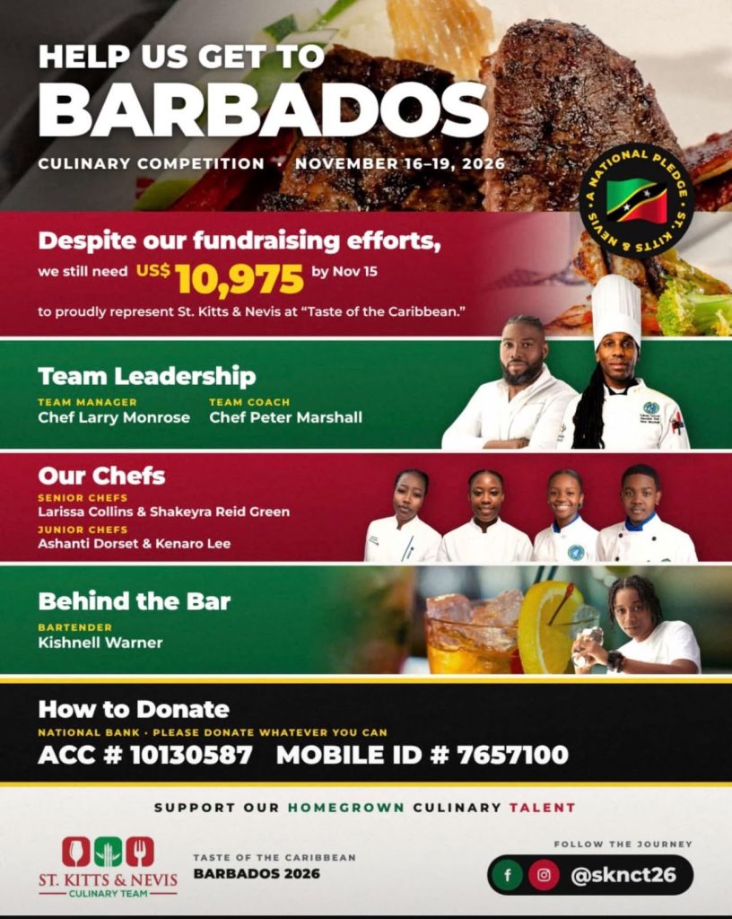 St. Kitts & Nevis Culinary Team at Taste of the Caribbean | Barbados | 16-19 November, 2026